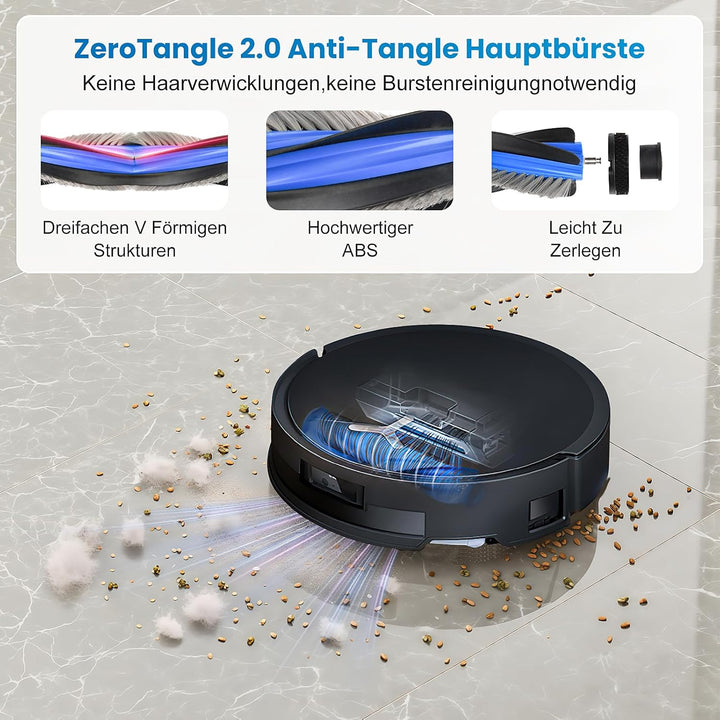 20 Stück Zubehör für Ecovacs Deebot T50 Max Pro Omni Saugroboter, 1 Hauptbürste, 4 Wischpads, 6 Stau