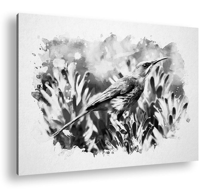 deyoli Illustration eines Vogels Format: 80x60 Effekt: Schwarz&Weiss als Leinwandbild, Motiv fertig