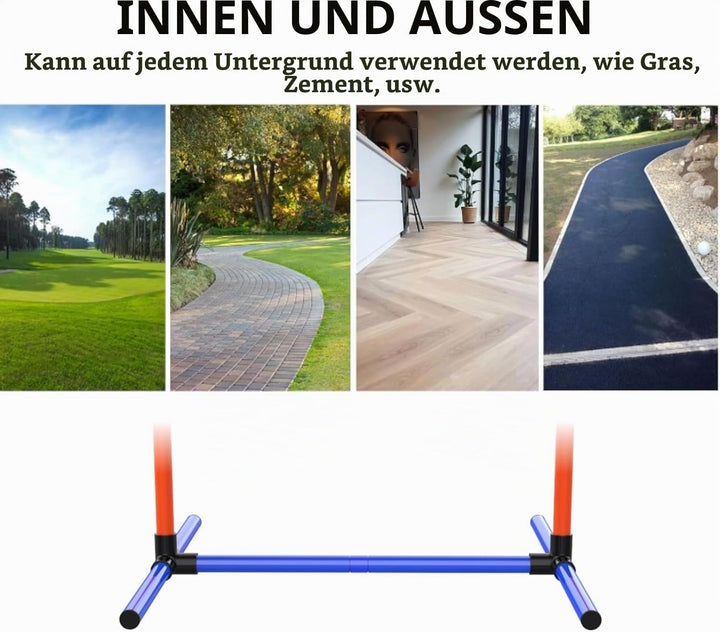 Agility-Trainingsset für Hunde, Hindernisset mit Slalomstangen, Hundesport-Ausrüstung, für Grosse un