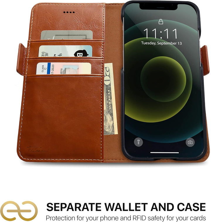 Dreem Fibonacci 2in1 Handyhülle Flipcase für iPhone 12 Mini | Magnetisches iPhone Case | TPU Etui Le