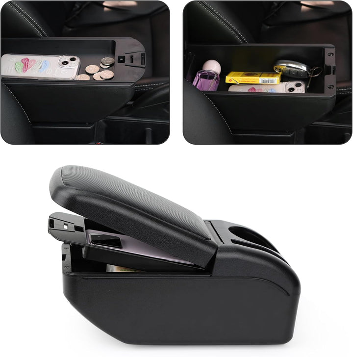 YJYWZH Compatible with Seat Ibiza 6j Armlehnen Ibiza 4 IV 2008-2016 Leder Armlehne Auto Mittelkonsol