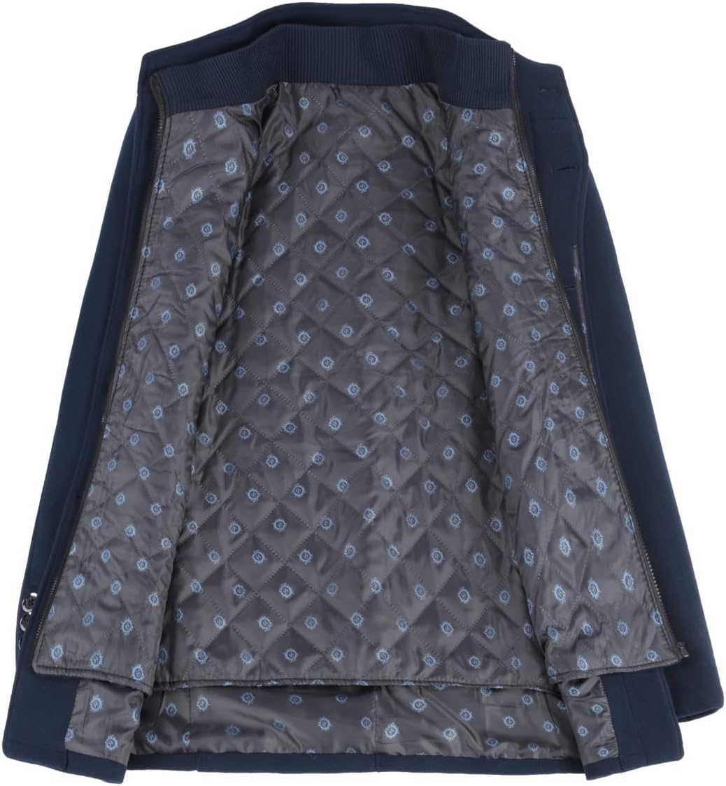 YOUTHUP Herren Mantel mit Winterweste Kurzer Wolle Wintermantel Winter Outdoor Dicker Wollmantel M B
