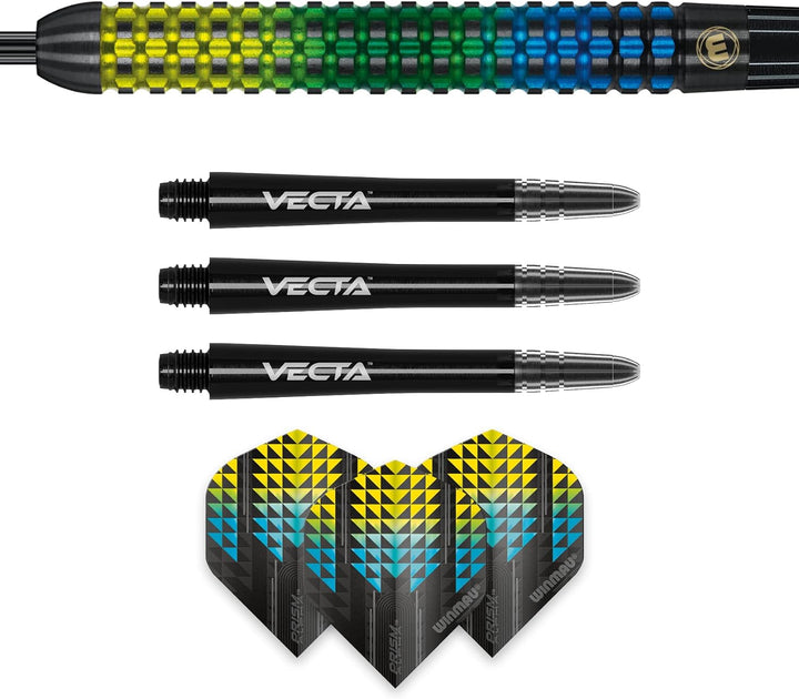 WINMAU Firestorm Profi Wolfram Steeltip Dartpfeile Set mit Flights und Schäfte 28g Steeltip, 28g Ste