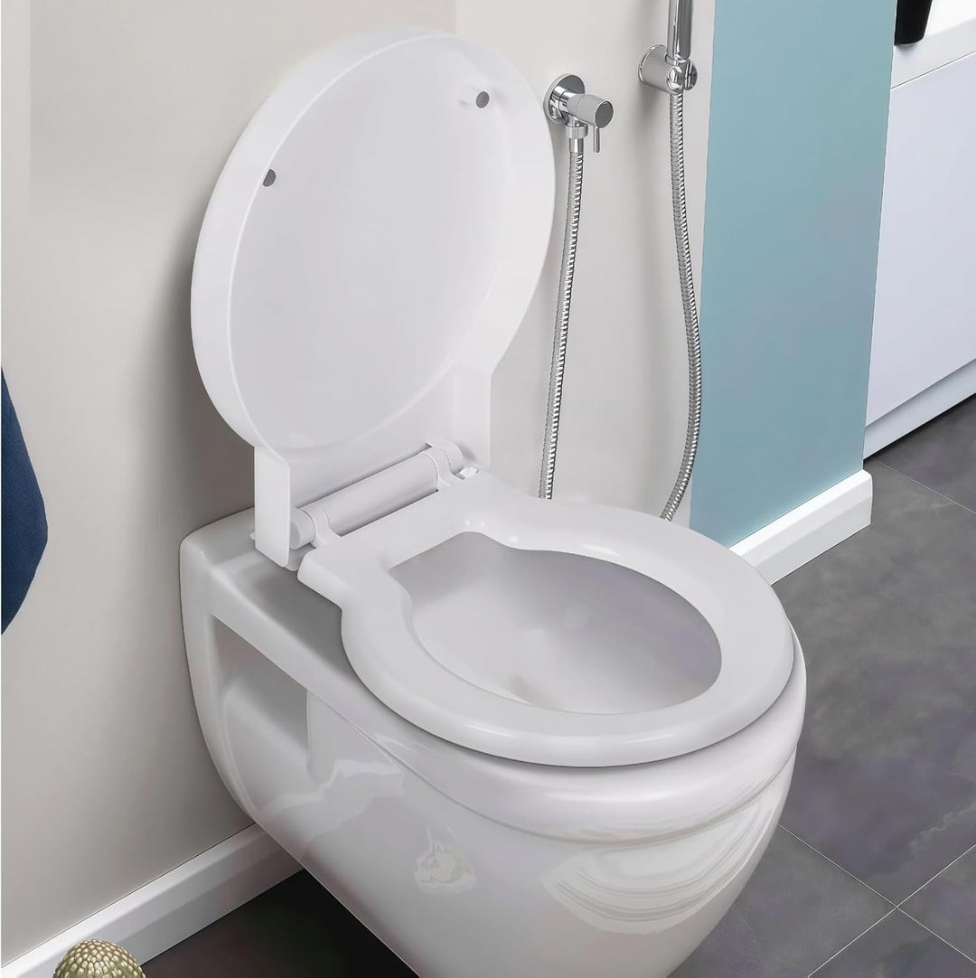 Wc Sitz Rund, Toilettendeckel mit Absenkautomatik, Einfache Montage, Antibakteriell & UV-beständig,