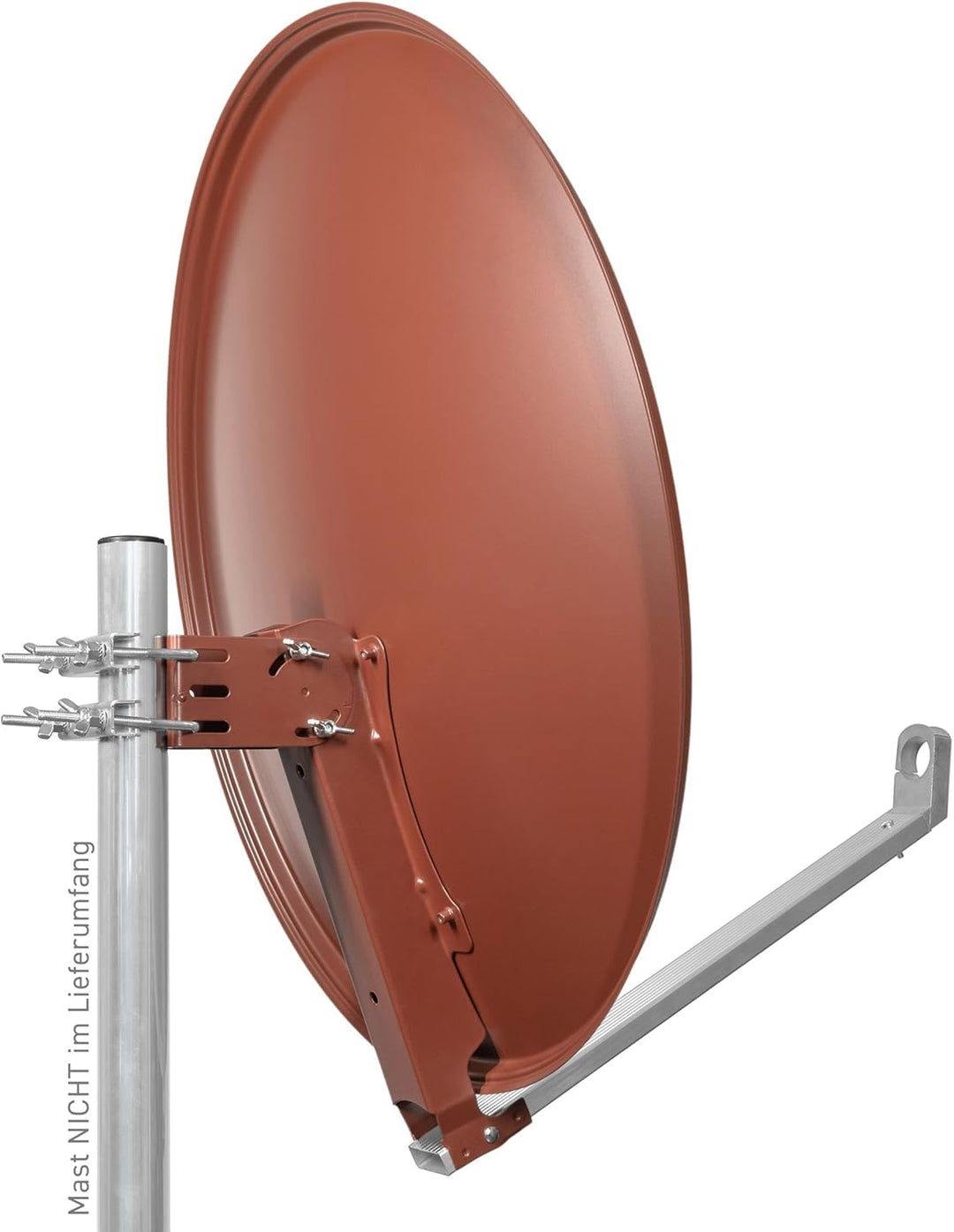 GALLUN 80cm De-Luxe ALU Parabolantenne rot Alu Deluxe Ziegelrot, Alu Deluxe Ziegelrot