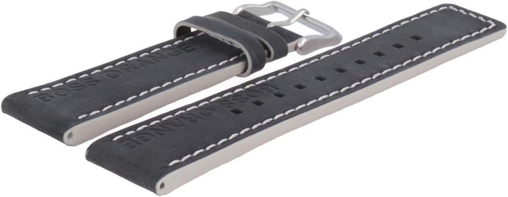 Hugo Boss Uhrenarmband 24mm Leder Schwarz - 659302652
