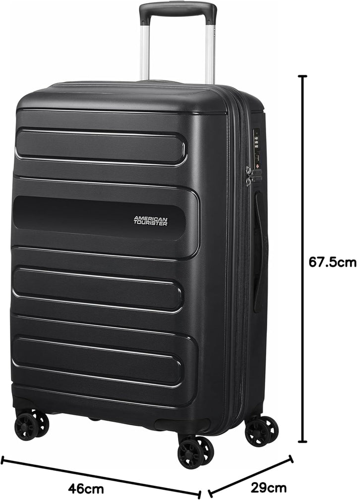 American Tourister Sunside Spinner 68 Erweiterbar, 3.7 KG, 72.5/83.5L, Schwarz (Black) Spinner M (67