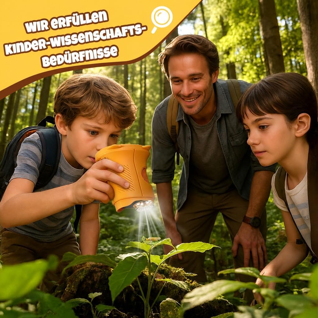 Digitales Mikroskop für Kinder, 1000X 4K HD 2,4" IPS Bildschirm | Elektronische Lupe mit 8 LED,Foto