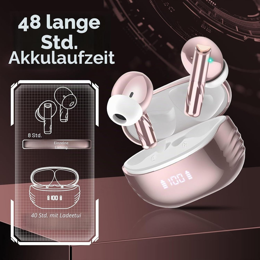 Neu KI Kopfhörer Übersetzer, 48 Std 3-in-1 Echtzeit Sprachübersetzer Kopfhörer 164 Sprachen/6 Modi m