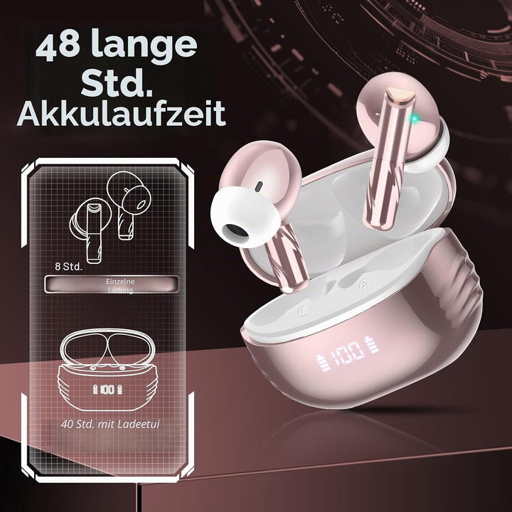 Neu KI Kopfhörer Übersetzer, 48 Std 3-in-1 Echtzeit Sprachübersetzer Kopfhörer 164 Sprachen/6 Modi m