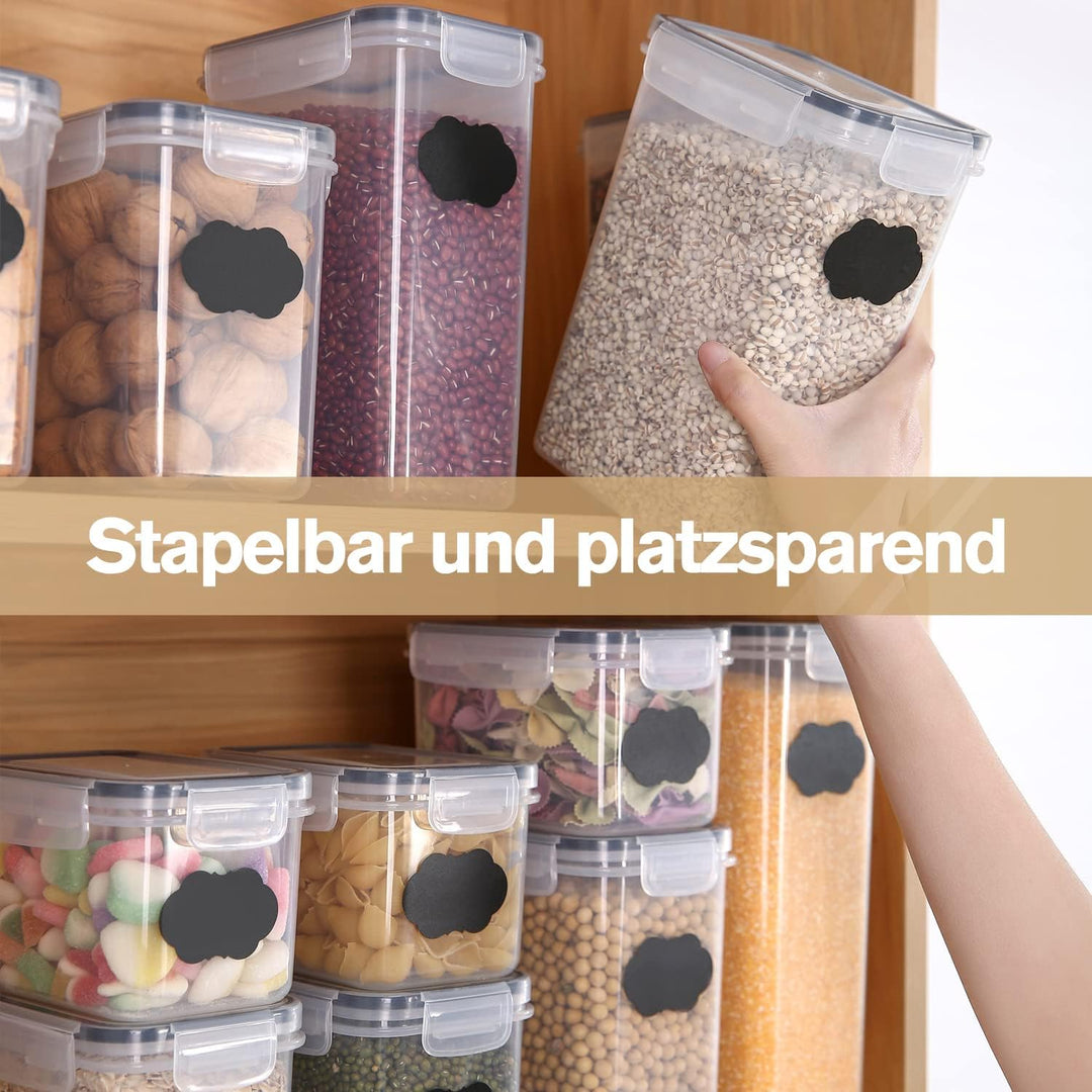 Deuline Vorratsdosen Frischhaltedose16-Set mit Deckel Luftdicht BPA frei Aufbewahrungsbox Vorratsbeh