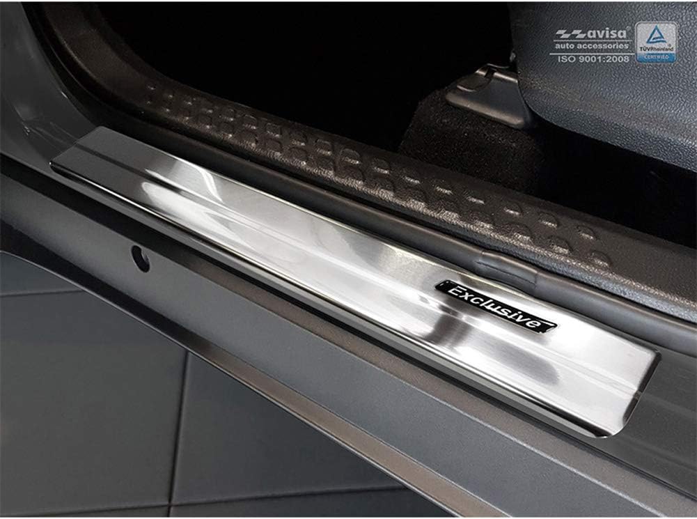 Avisa INOX Door sill Protectors Compatible with Toyota C-HR 2016-2019 & Facelift 2019- & RAV4 IV FL