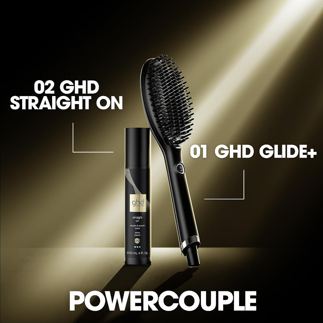 ghd glide+ Hot Brush: Haarglätter Bürste für trockenes Haar, elektrische Hot Brush für Sleek Styling