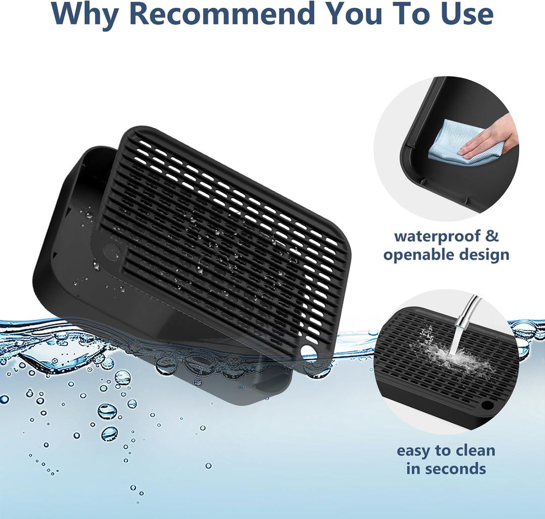 Kalolary Katzenrampe für Katzentoiletten, Katzentritthocker mit Filterfunktion Leicht zu Reinigende