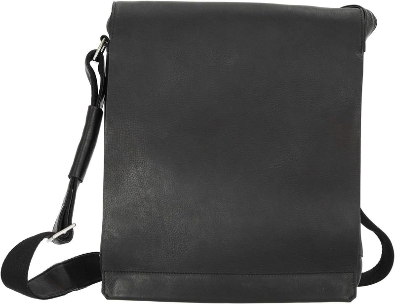 Harolds Campo Umhängetasche aus Leder 32 cm schwarz, Schwarz