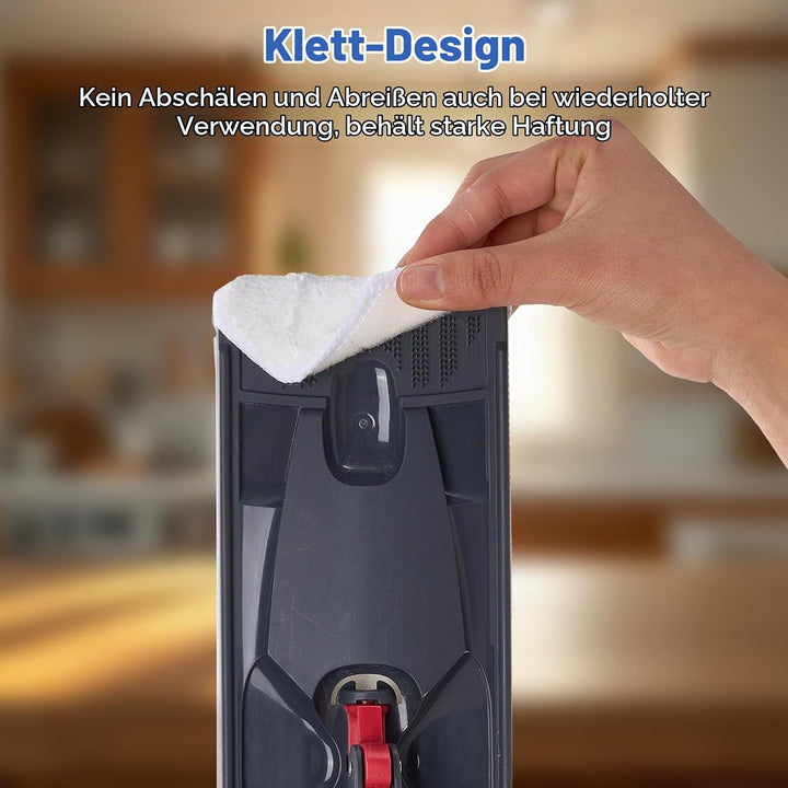 6 Stück für Vileda H2PrO Bodenwischer Ersatzbezug, Mikrofaser Bezug Kompatibel mit Vileda H2Pro &amp; O-