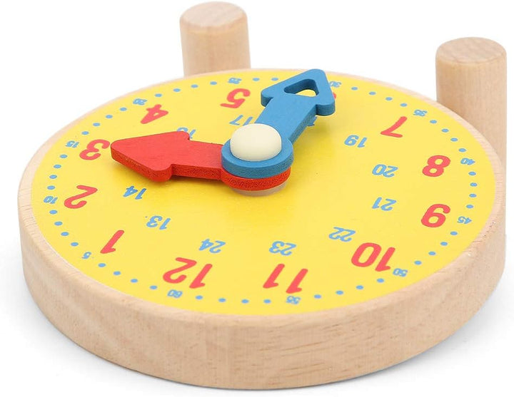 Holzuhr Spielzeug, Kinder Zahlen Uhr Modell Spielzeug Kleinkind Lernzeit Spielzeug für Kinder über 3
