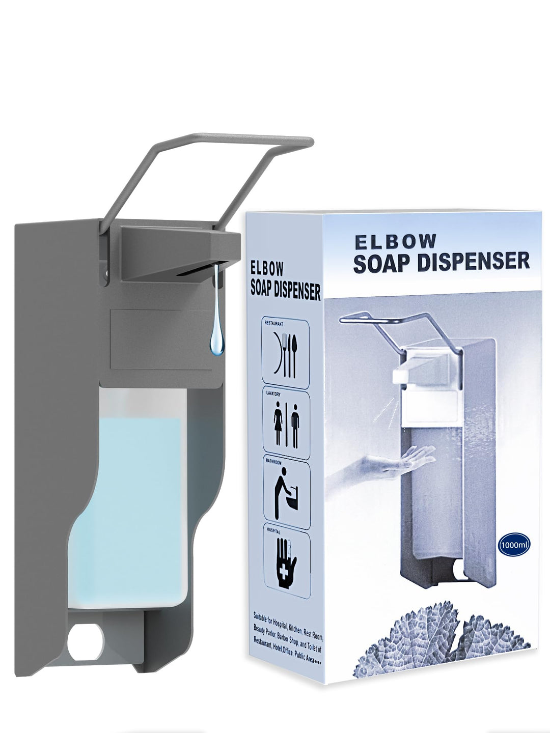 Desinfektionsspender 1000 ML Seifenspender Wandbefestigung Eurospender Metall Desinfektionsspender m