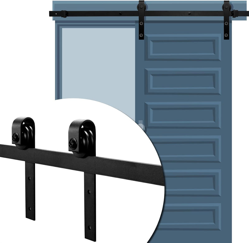 Ikodm 152cm (5FT) Schiebe holztür Schiebetürbeschlag Schiebetürsystem Schiebetür Hängeschiene Komple