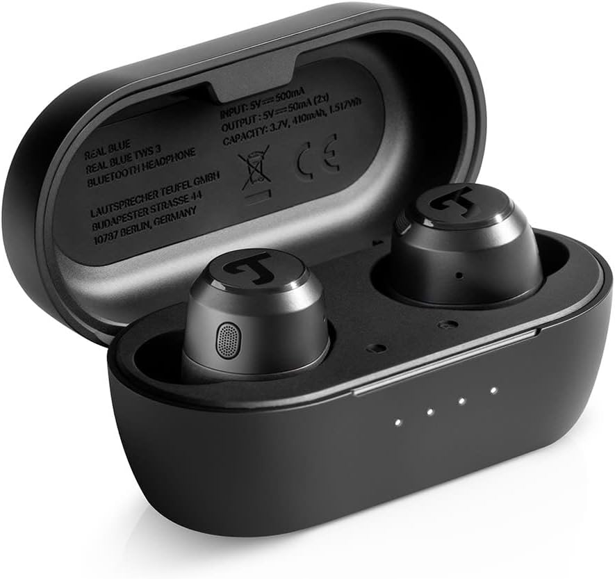 Teufel REAL Blue TWS 3 True-Wireless Earbuds In-Ear Kopfhörer Bluetooth mit Noise Cancelling ANC, 37