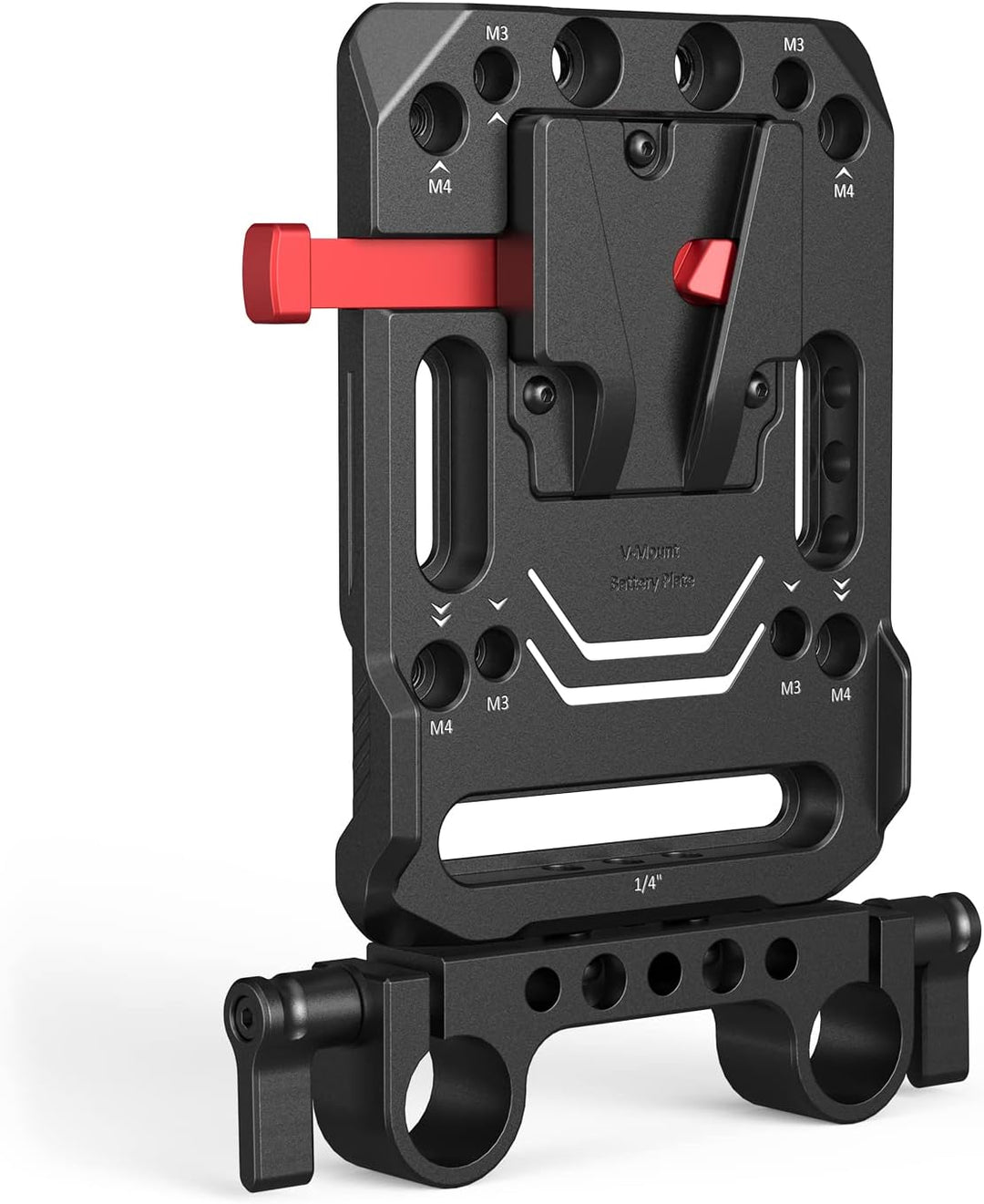 SMALLRIG V Mount Batterieplatte Battery Plate mit Dual 15mm Rod Clamp, Kompatibel Moman für ZGCINE f