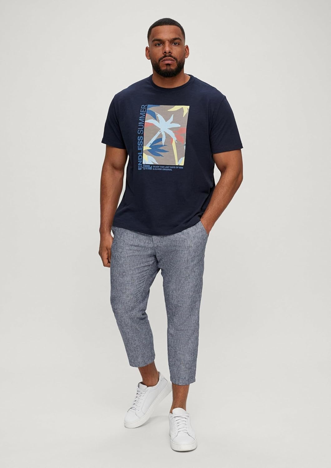 s.Oliver Relaxed: Jogger aus Leinenmix 38W / 34L Blau, 38W / 34L Blau