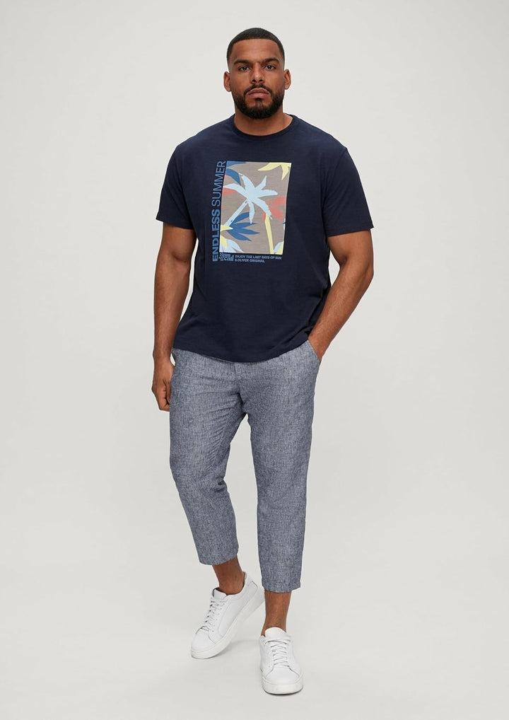 s.Oliver Relaxed: Jogger aus Leinenmix 38W / 34L Blau, 38W / 34L Blau