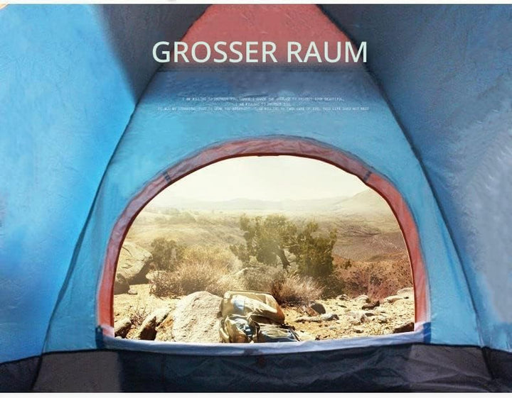 Wurfzelt 2 Personen Wasserdicht, Automatisches Pop Up Zelt 2 Personen, Winddicht Campingzelt, Ultral
