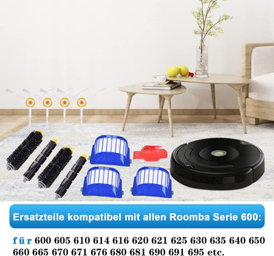 Leadaybetter Ersatzteile Bürsten für iRobot Roomba 600 Serie 605 606 615 616 620 621 625 630 631 650