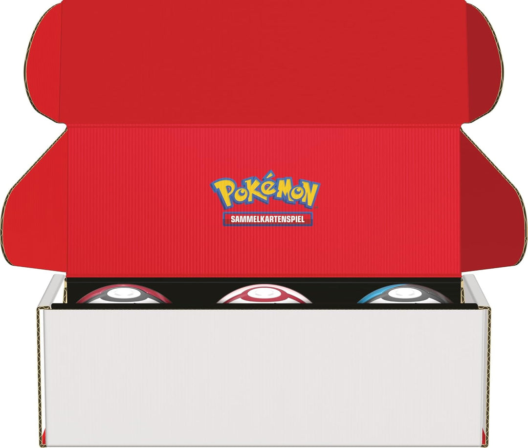 Pokémon-Sammelkartenspiel: Pokéball Tin-Box-Bundle – Pokéball, Premierball & Mondball (9 Boosterpack