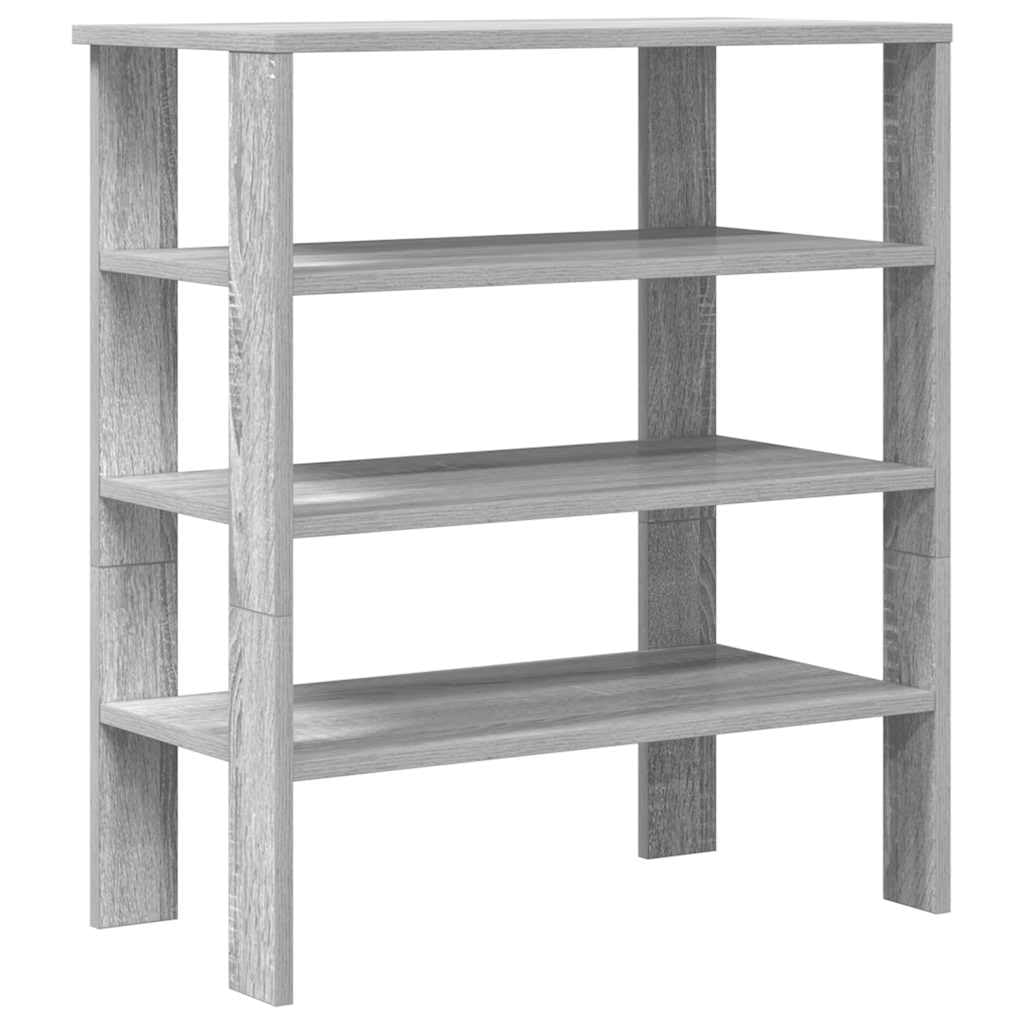 vidaXL Schuhregal Grau Sonoma 61x32x70 cm Holzwerkstoff, Schuhschrank, Schuhaufbewahrung, Schuhe Org