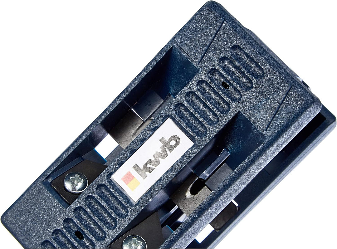 kwb Doppelseitiger Kantenschneider (2 Längenschneider und 4 Fase-Messer, 40 mm in Blau)