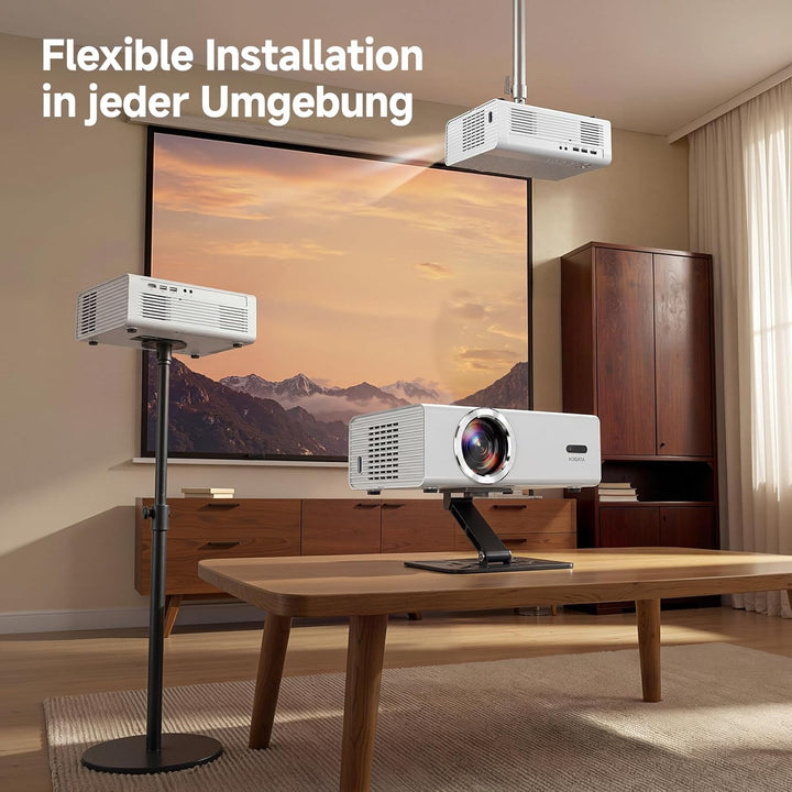 4K Smart Beamer mit WLAN & Bluetooth, KOGATA Projektor mit Autofokus, 6D Keystone, HDR10+ | Kompatib