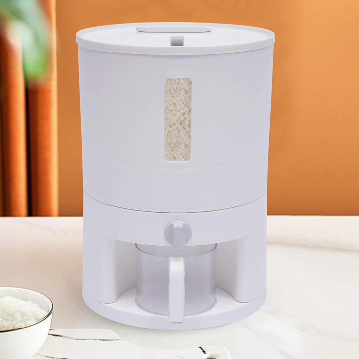 Müslispender 6KG/10KG Küche Trockenen Lebensmittel Spender Getreide Reis Container mit Skala für Bla