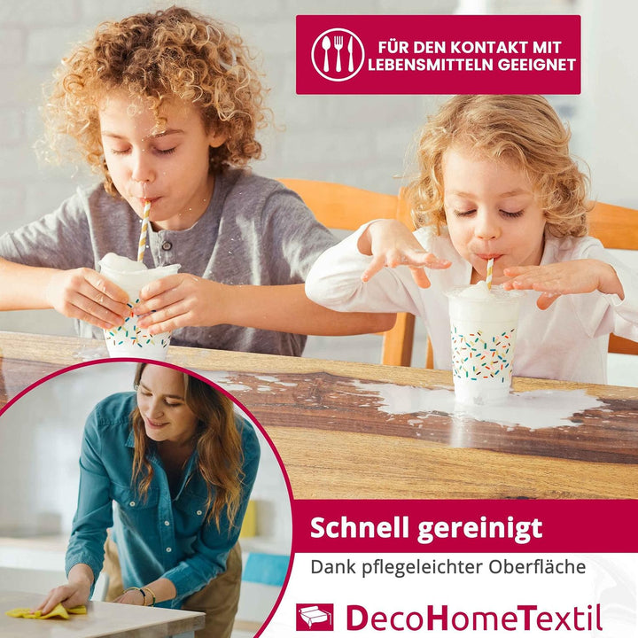 Transparente Folie Schutzfolie Tischdecke Breite und Länge wählbar 0,5 mm Eckig 105 x 320 cm abwasch