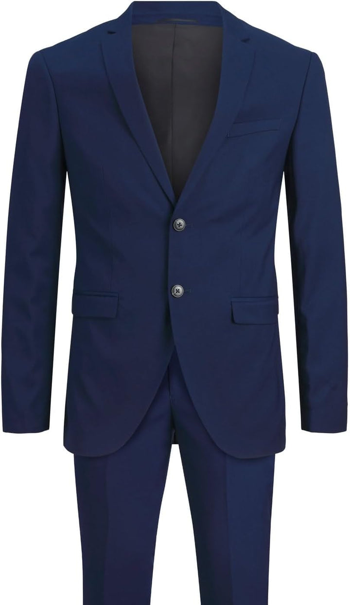 JACK & JONES Male Einreihiger Blazer und Hose Plus Size Slim Fit Anzug 62 Grosse Grössen Medieval Bl