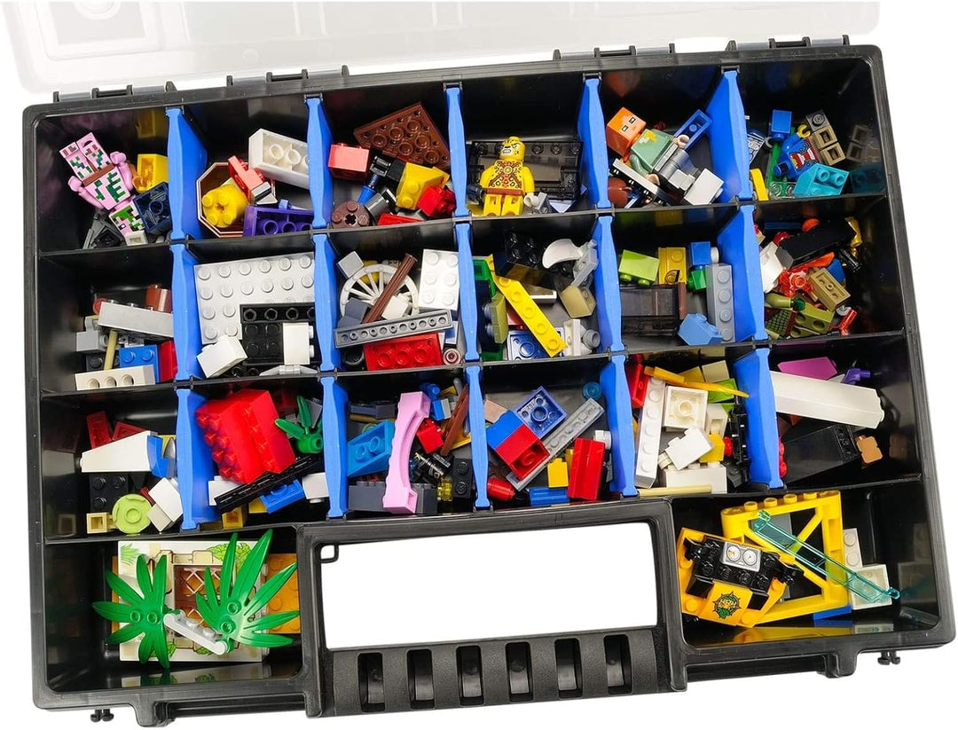 HASKYY Sortimentskoffer Sortimentskiste Sortimentsbox 10x Organizer XL - unterteilt und stapelbar -