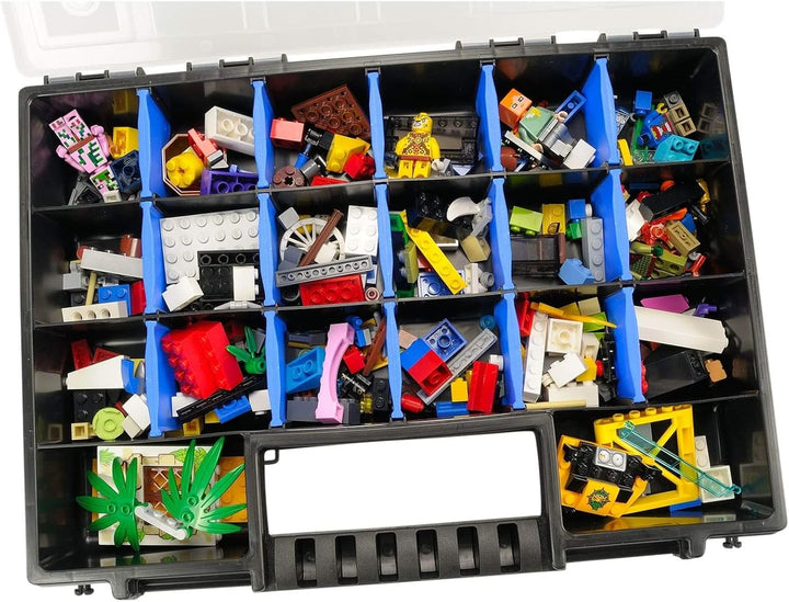 HASKYY Sortimentskoffer Sortimentskiste Sortimentsbox 10x Organizer XL - unterteilt und stapelbar -