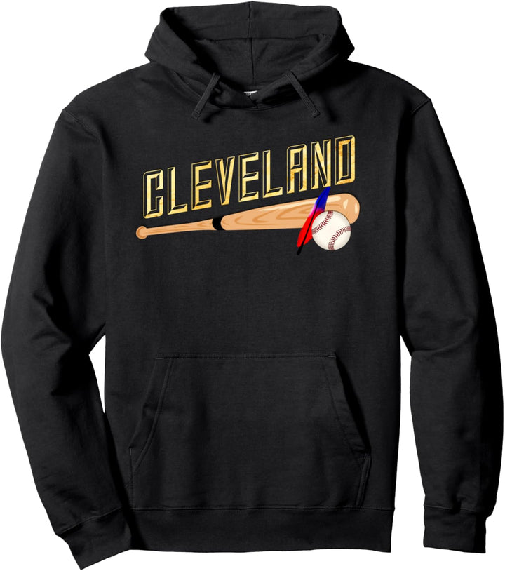 Cleveland Hometown Indian Tribe T-Shirt mit goldener Schrift Pullover Hoodie