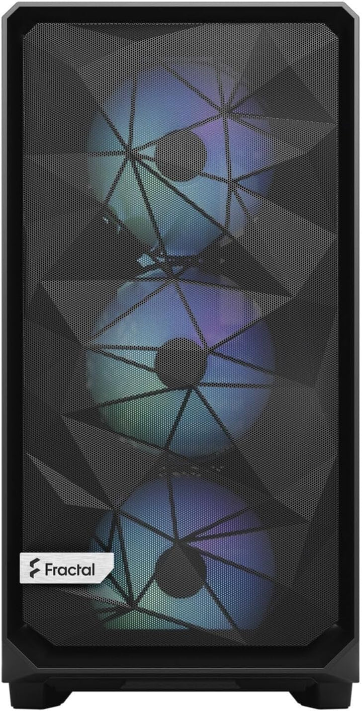 Fractal Design Meshify 2 Lite RGB Black ATX Flexible Light Tinted Tempered Glass Window Mid Tower Co