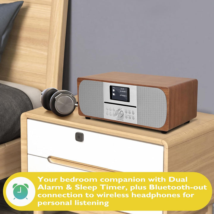 Stereo Digitalradio CD-Player | HiFi-System | DAB+, USB MP3, Bluetooth5.3, UKW | Leistungsstarkes St