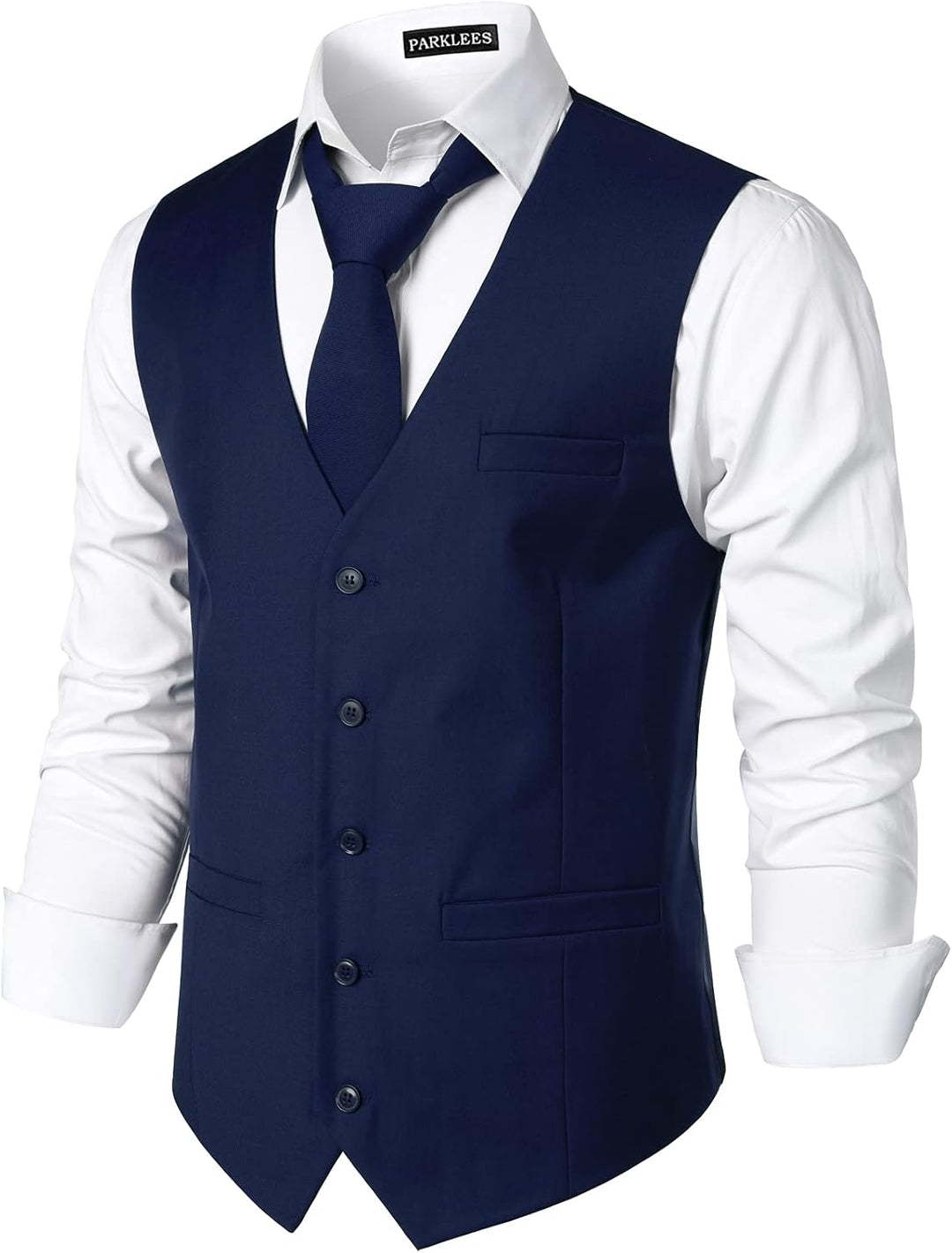 PARKLEES Herren Hipster Urban Design Business formelle Weste Slim Fit Anzug Smoking Kleid Weste M Na