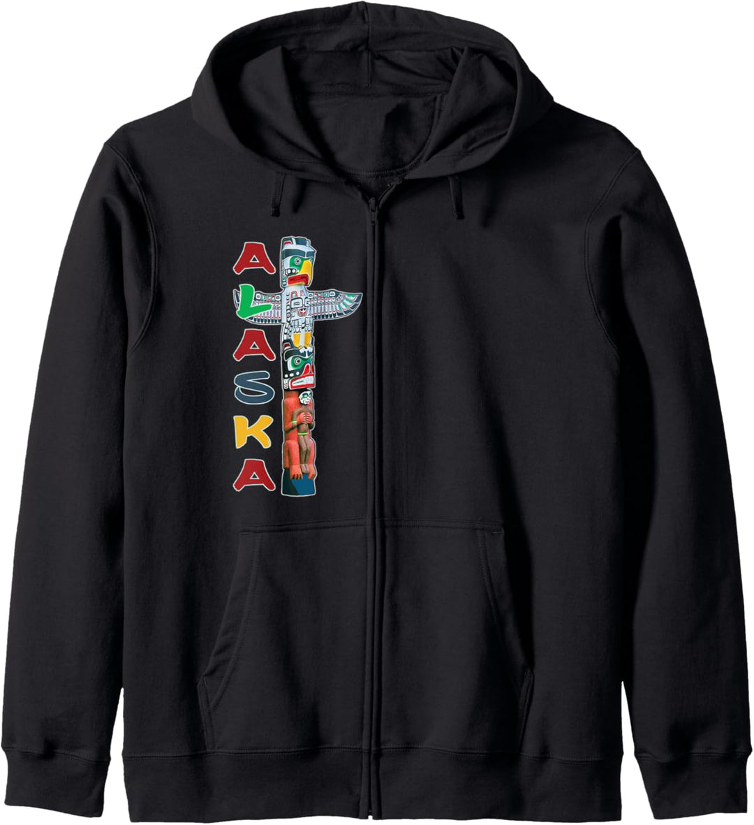 Alaska Inside Passage Native Art Totem Pole Keepsake Kapuzenjacke
