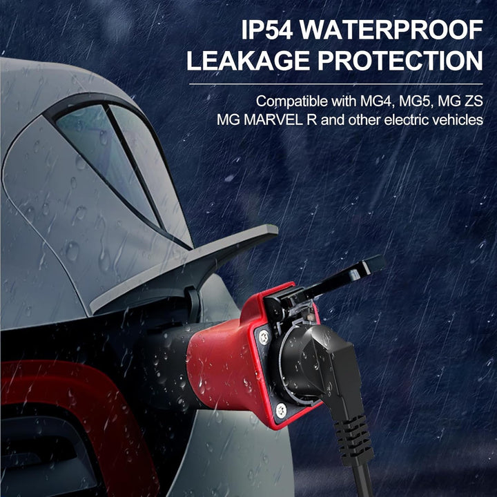 Adapter V2L für MG EV,Adapter Typ 2 auf Schuko, 3.5KW 16A 220V Adapter von Fahrzeug zu Last,mit MG4,