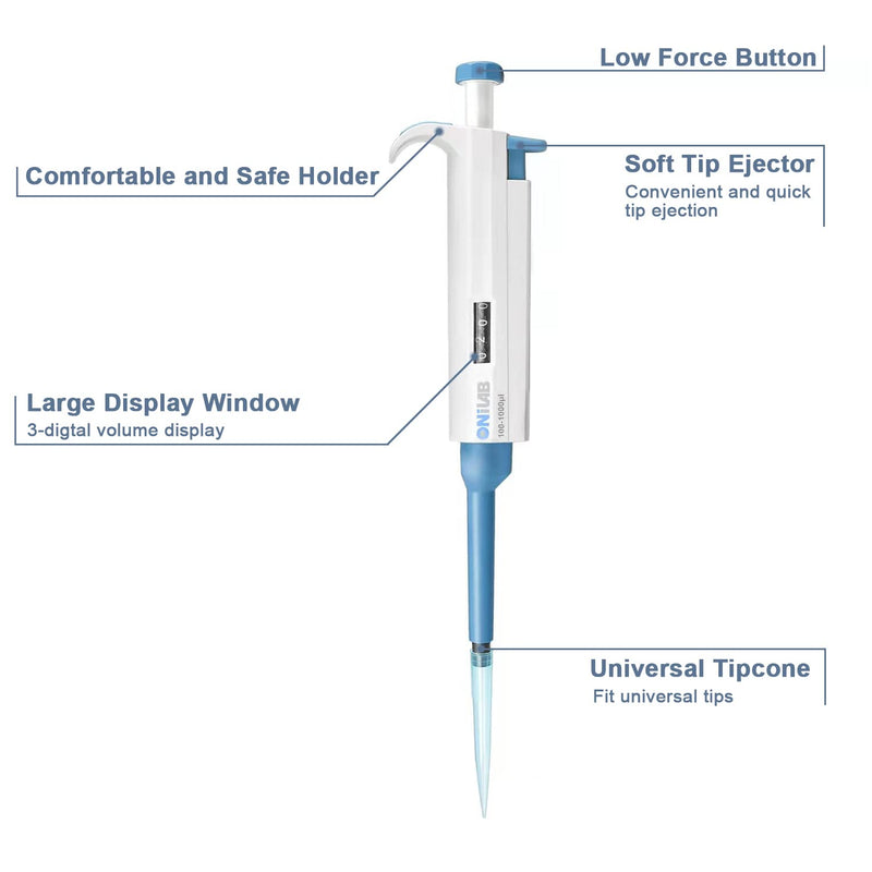 ONiLAB 2-10ml Labor Einkanal Pipette Scientific Labormikropipette Handbuch Einstellbares Volumen, Ho