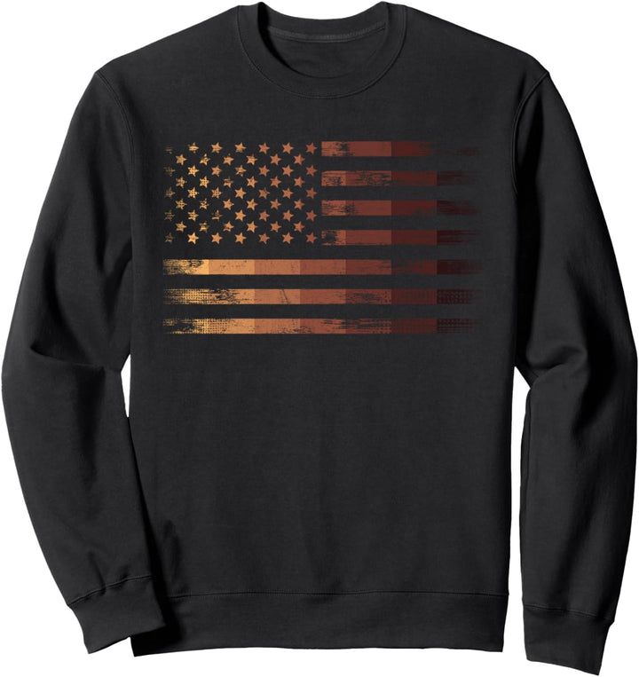 Antirassismus USA Flagge Braun Gerechtigkeit Gleichheit Sweatshirt