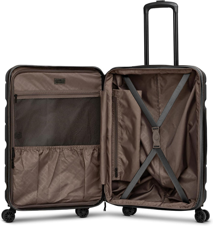 Franky Munich 4.0 Koffer Set | Trolley Hartgepäck - Handgepäck Koffer mit 4 Rollen Einer Dehnfalte,