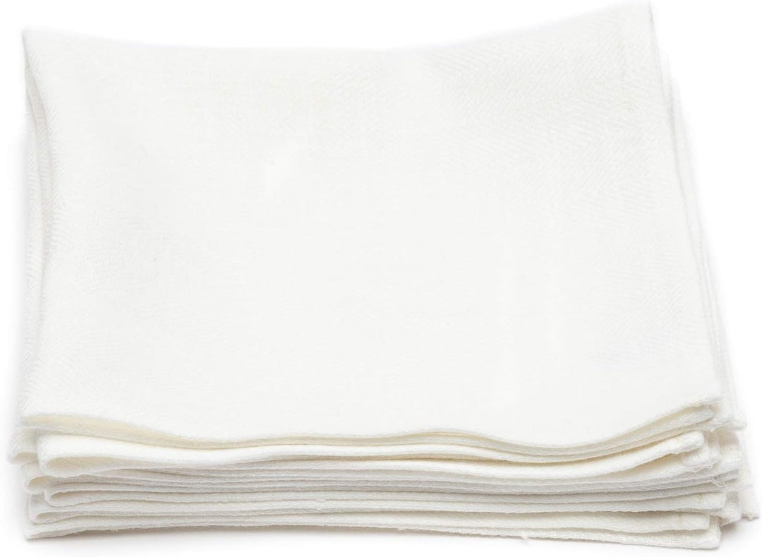 LinenMe Lara Servietten, 50,8 x 50,8 cm, gebrochenes Weiss, 4 Stück 20 x 20" Gebrochenes Weiss, 20 x