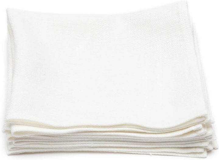 LinenMe Lara Servietten, 50,8 x 50,8 cm, gebrochenes Weiss, 4 Stück 20 x 20" Gebrochenes Weiss, 20 x