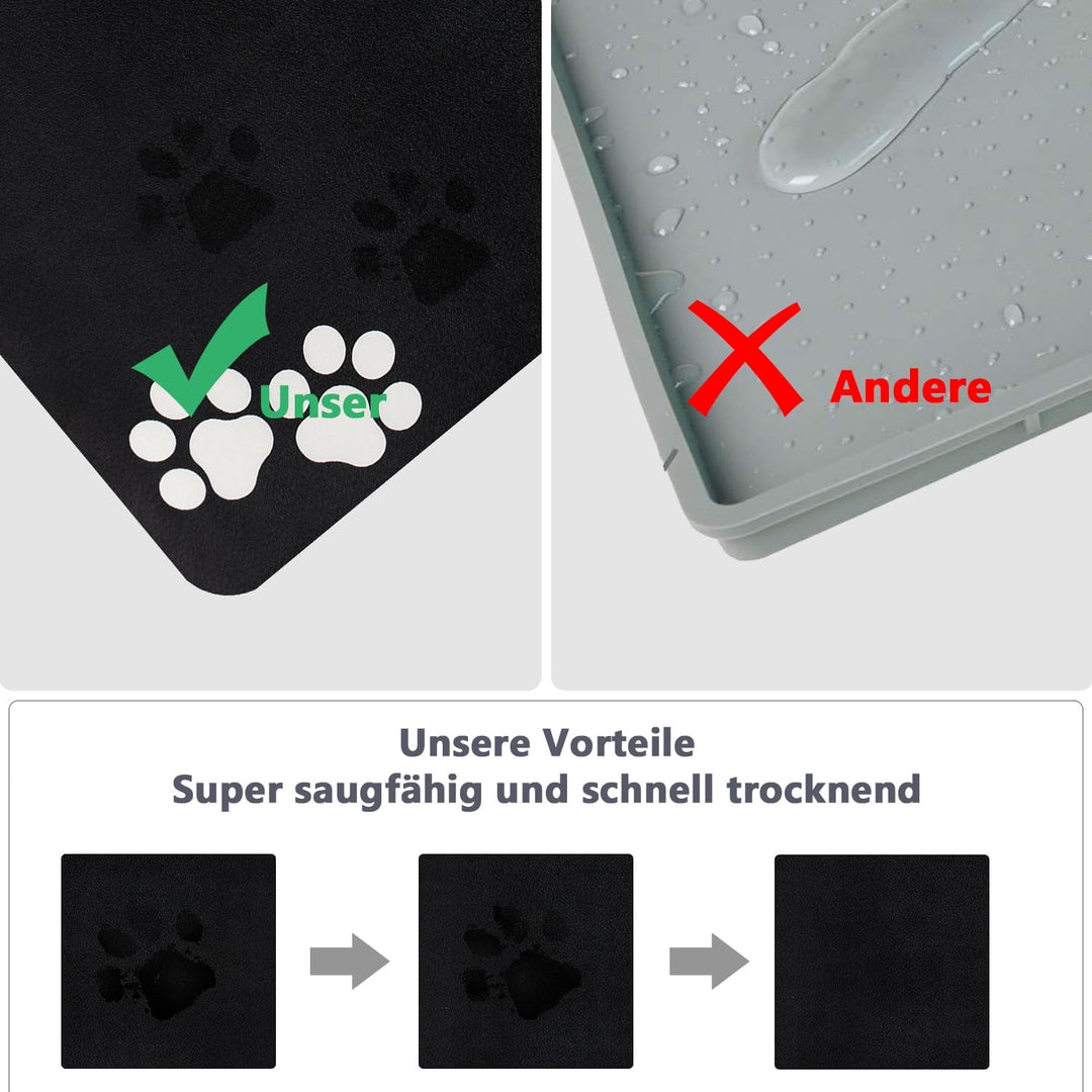 Napfunterlage Hund Katzen Futternapf Unterlage: 60 x 40 cm rutschfeste Hundenapf Unterlage Katzennap